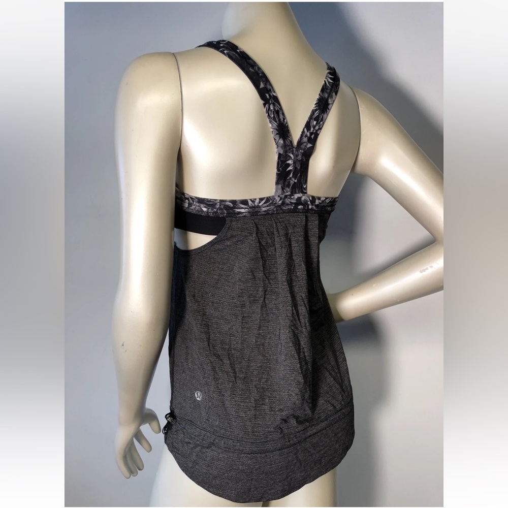 Lululemon Rest Less Women's Gray Sleeveless Tank Flowabunga Floral - Picture 2 of 2